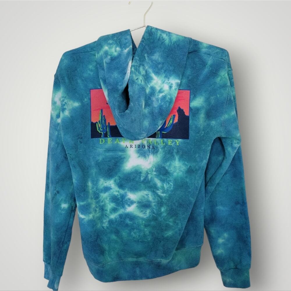 Artist Union Men/Women Size Small S Tie Dye Blue Hoodie Death Valley Unisex - Picture 6 of 7
